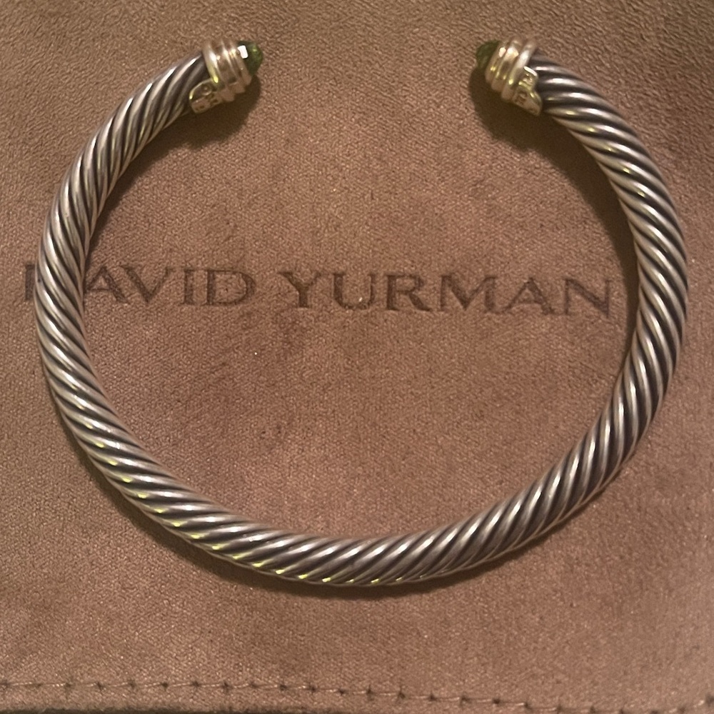 David Yurman Silver and Gold Cable Bracelet
